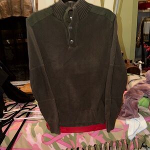 Converse Men's Olive Turtleneck Sweater